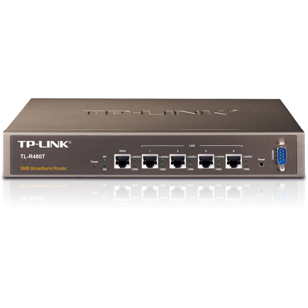 Router TP-LINK TL-R480T, 1 Puerto WAN 10/100Mbps, 4 Puertos LAN de 10/100Mbps SKU: TL-R480T