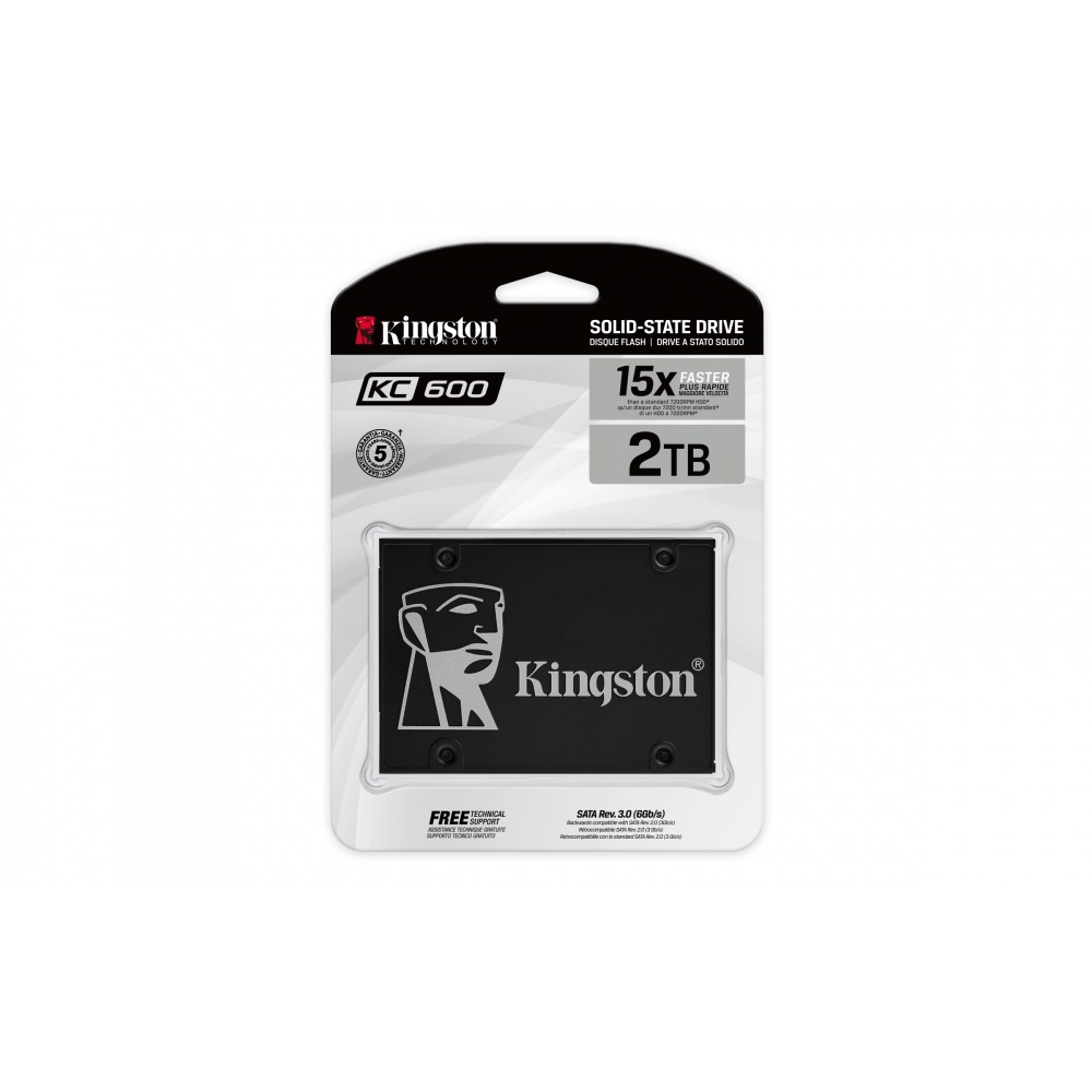 SSD Kingston KC600 NAND 3D TLC, 2TB, SATA III, 2.5'', 7mm SKU: SKC600/2048G