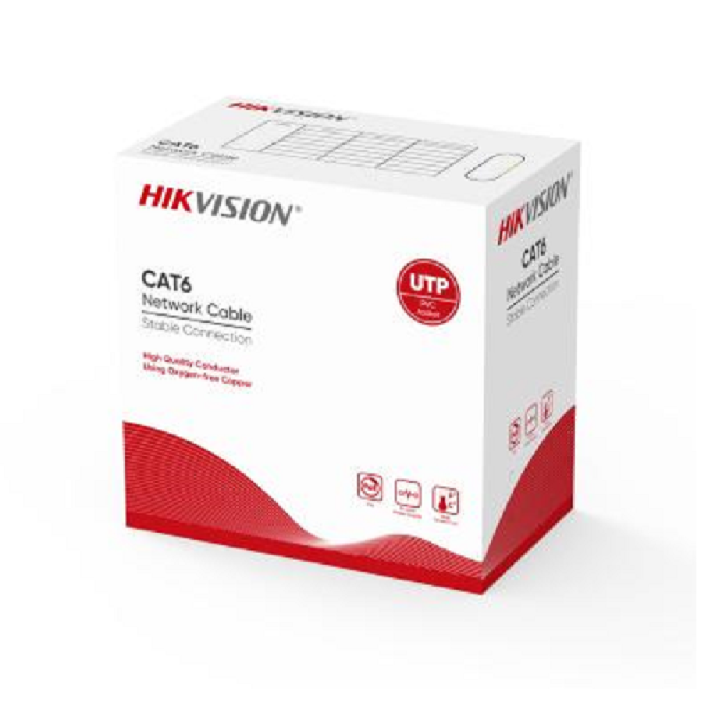 Cable UTP Cat6A Hikvision 305M Exterior | Cobre, 23AWG, PoE